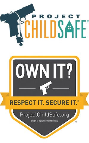 Project Child Safe logo - Own it? Respect it. Secure it. - Hunting for a cause