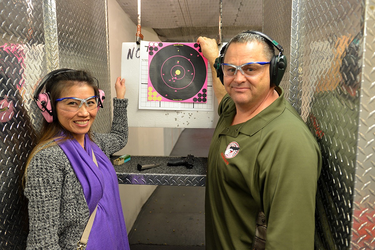 first time female target shooter