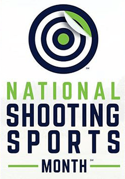 National Shooting Sports Month logo - #LetsGoShooting - SHOT Show