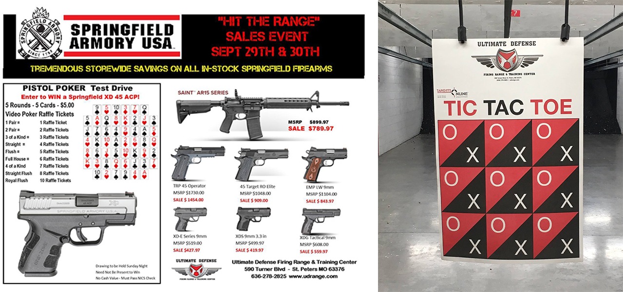 Springfield Armory USA Factory Day at Ultimate Defense Range - Tic Tac Toe Target