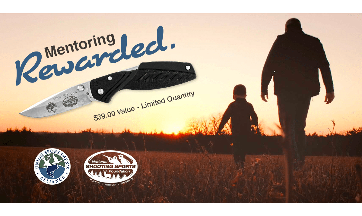 Mentoring Rewarded Buck Knife Giveaway - NSSF and Union Sportsmen's Alliance