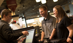 Firearms Retailer Making a Sale