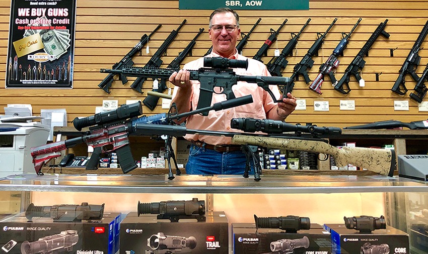 Johnny Dury, owner of Dury’s Gun Shop in San Antonio