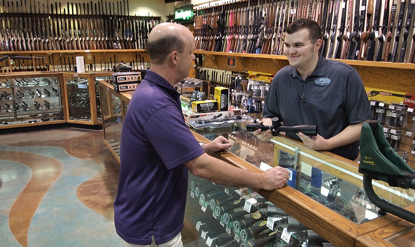 Optic Sales Counter at Sprague’s Sports, Yuma, Ariz.