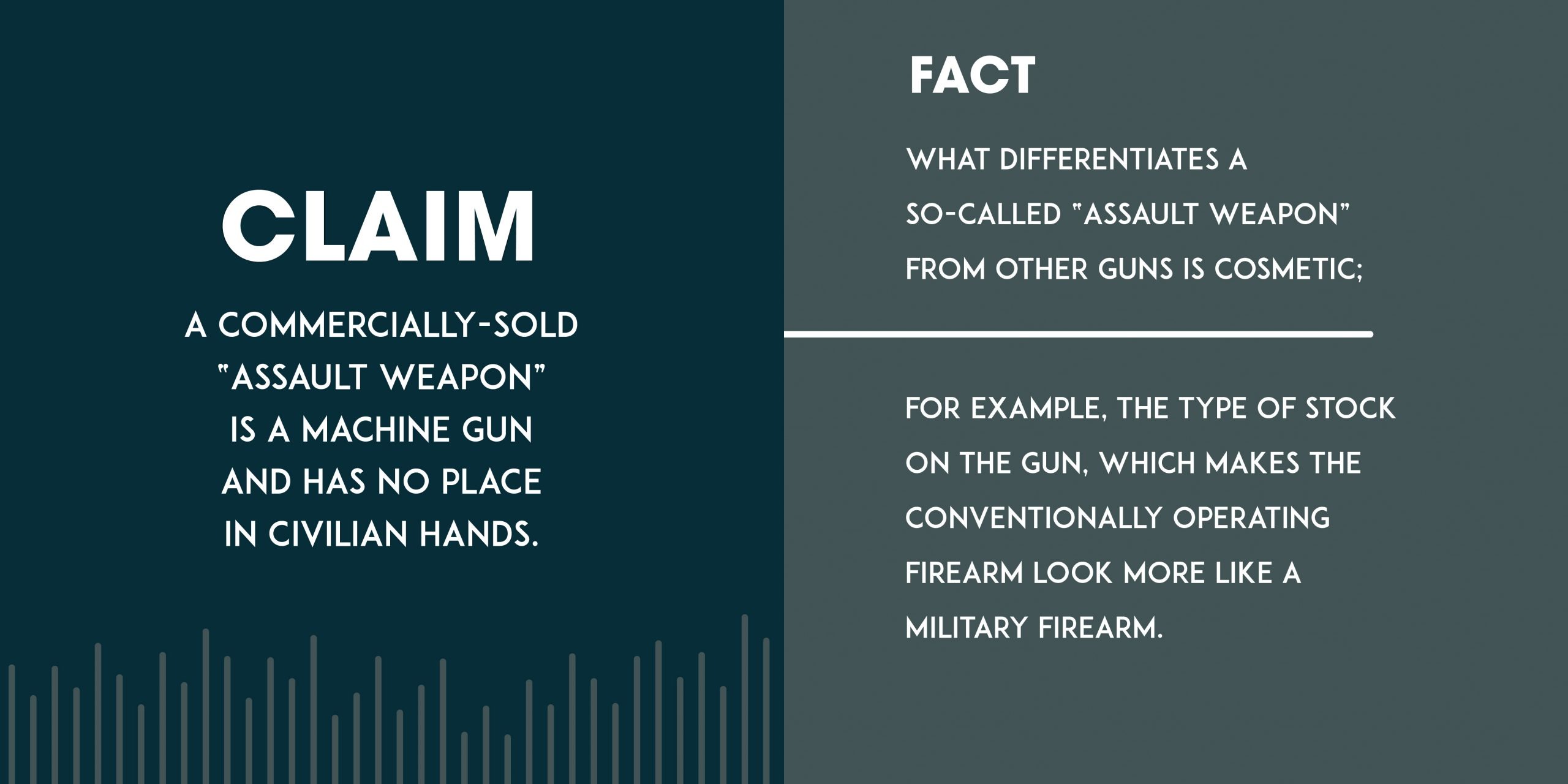 What+has+incorrectly+been+termed+an+“assault+weapon”+is+a+semi-automatic+firearm+that+fires+just+one+bullet+with+each+pull+of+the+trigger+(versus+a+fully+automatic+firearm+—+machine+gun+—+which+continues+to+shoot+until+the+trigger+is+released).