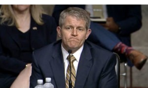 David Chipman sopeaking during senate hearing for ATF Director position