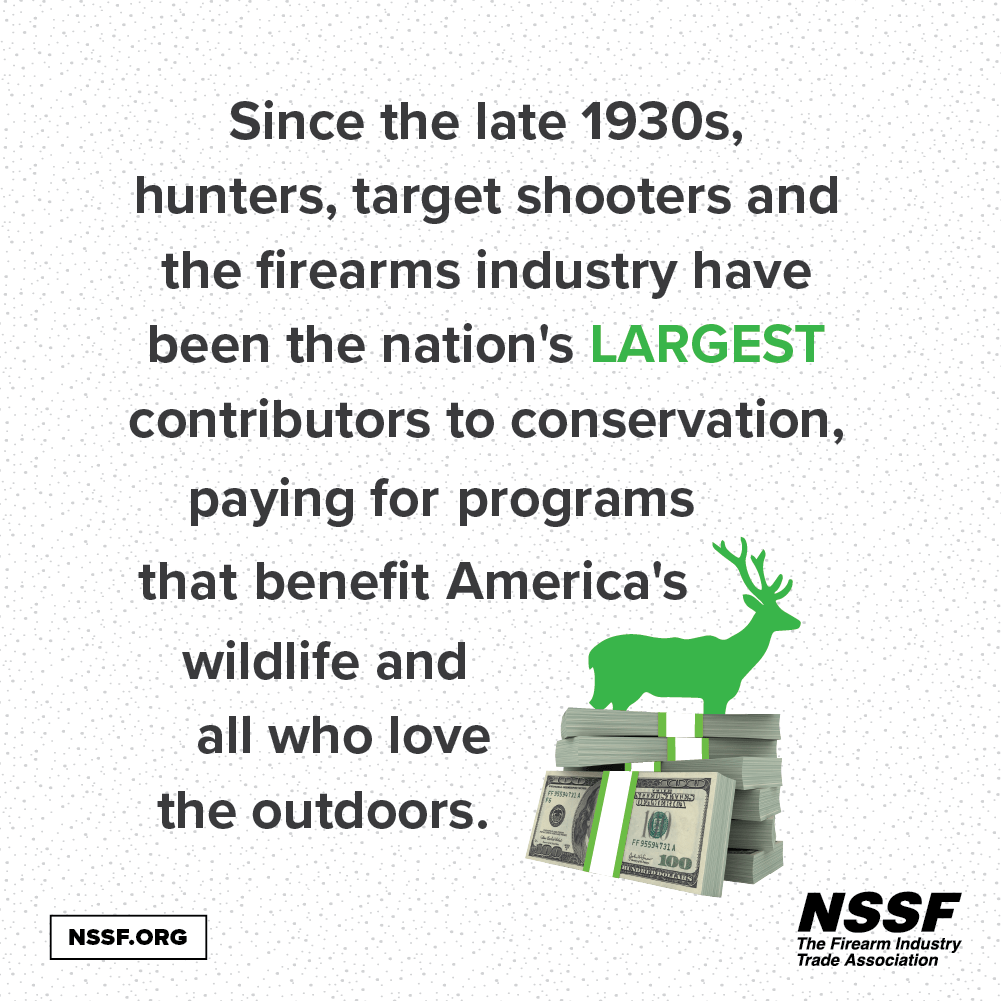 Hunters and Target Shooters are the Nation's largest contributors to conservation