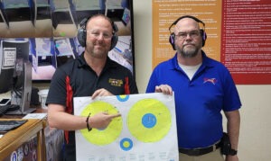 Lead instructor Harry Demmon of Pensacola Indoor Shooting Range in Pensacola, Fla., uses First Shots to teach private 1-on-1 lessons.