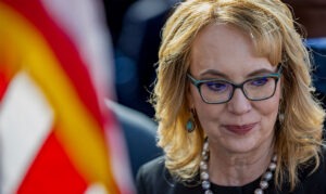 Gabby Giffords at a gun bill signing.