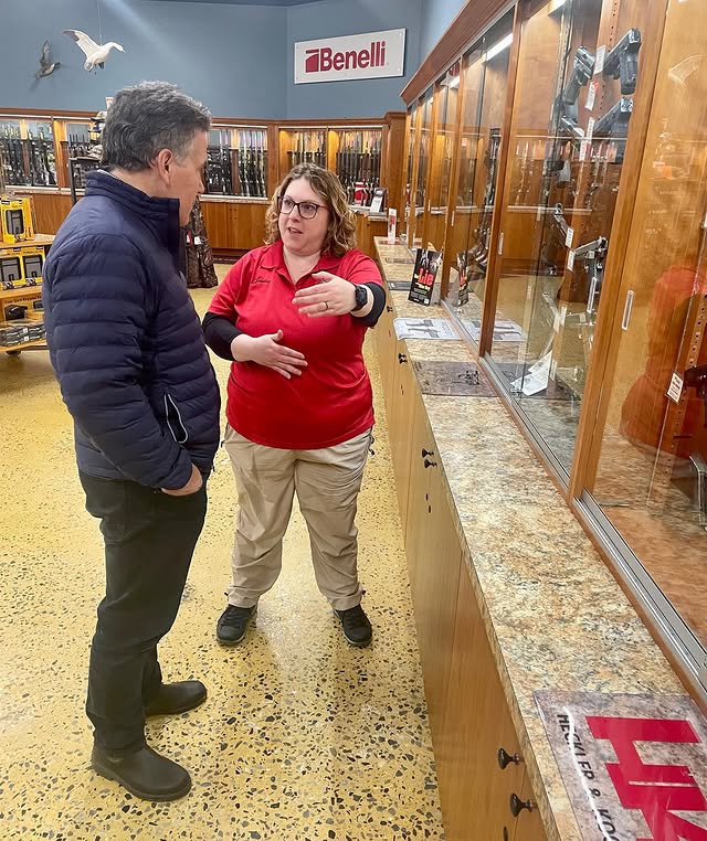Senator Dave McCormick at a local gun store
