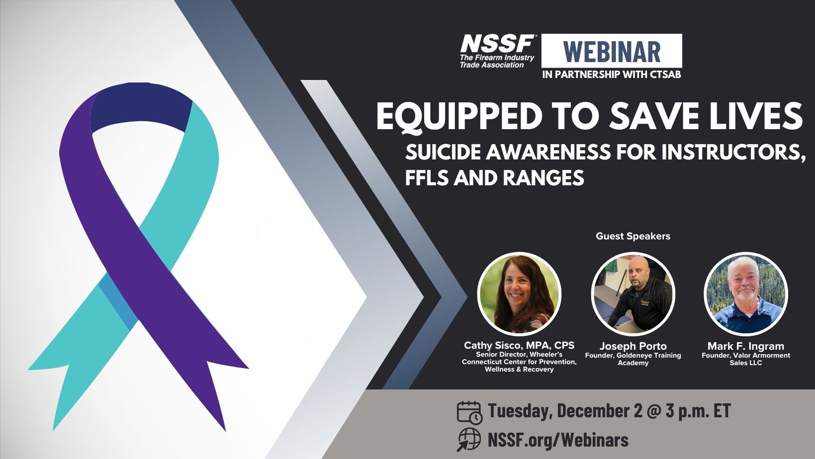 WEBINAR: Suicide Awareness for Instructors, FFLs and Ranges